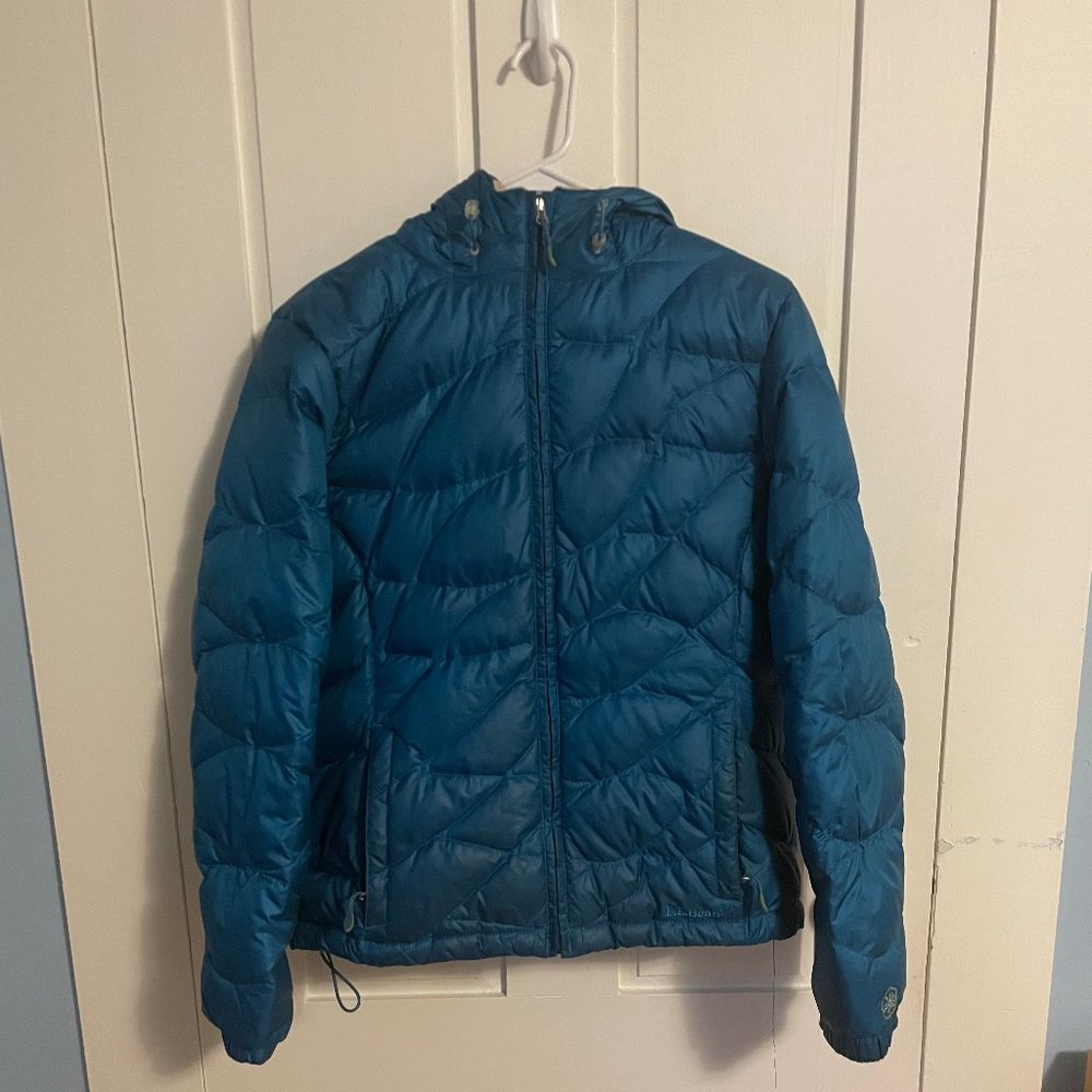 L.L. Bean Teal Blue Lightweight Puffer Ski Jacket
